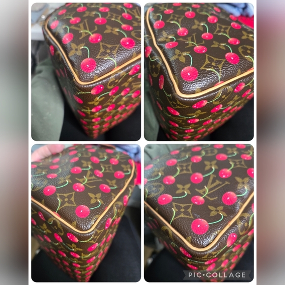Louis Vuitton handbag Murakami Monogram brown Takashi Speedy Cherry - Picture 15 of 16